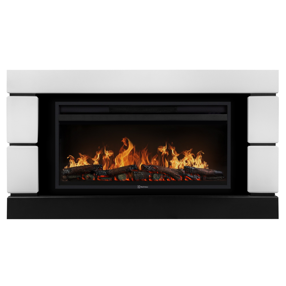 Каминокомплект: Очаг Electrolux EFP/P-3620LS, портал Moderno 42/40/36, белый