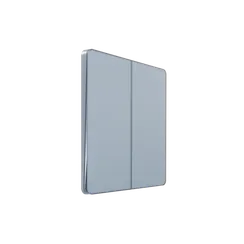 Переключатель перекрестный двухклавишный Systeme Electric Infinity Стальное небо FSE001173