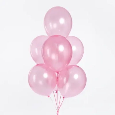 Облако из шаров c гелием Перламутр Pink 15 шаров