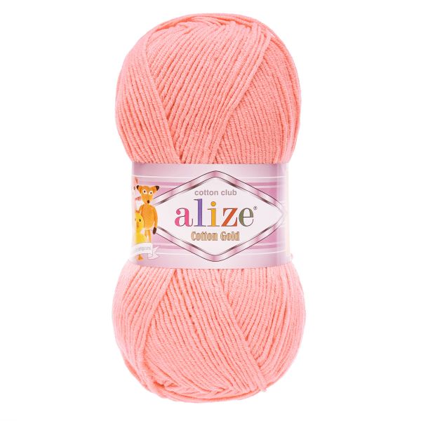 Пряжа Alize (Ализе) Cotton Gold / уп.5 мот. по 100 г, 330м, 033 ярко-розовый A