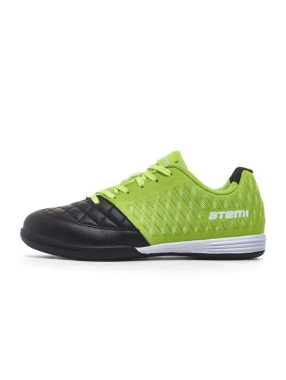 Бутсы футбольные Atemi SD700 INDOOR, синтетическая кожа, цвет салатово-чёрный, размер 44