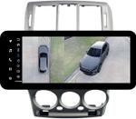 Магнитола для Hyundai Getz 2002-2011 (рамка большая серебро) - Teyes LUX ONE 360 монитор 12.3" 2K QLED на Android 10, Быстрая, CarPlay, 4G SIM-слот, 4 камеры в комплекте