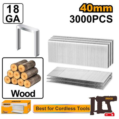 Скобы для нейлера 18GA (40х1.25х1х5.7) INGCO AST18403