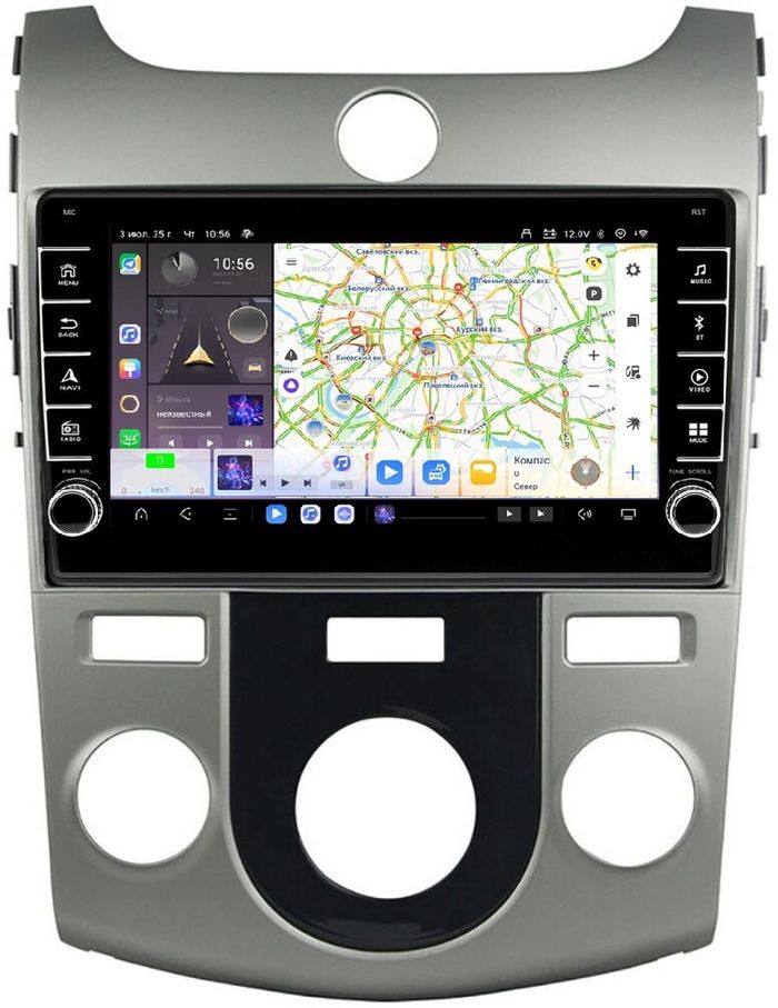 Магнитола для KIA Cerato 2 2008-2013 (кондиционер) - Kuberg OL-9736-M (кнопки и крутилки) Android 13, Быстрая, CarPlay, 4G SIM-слот