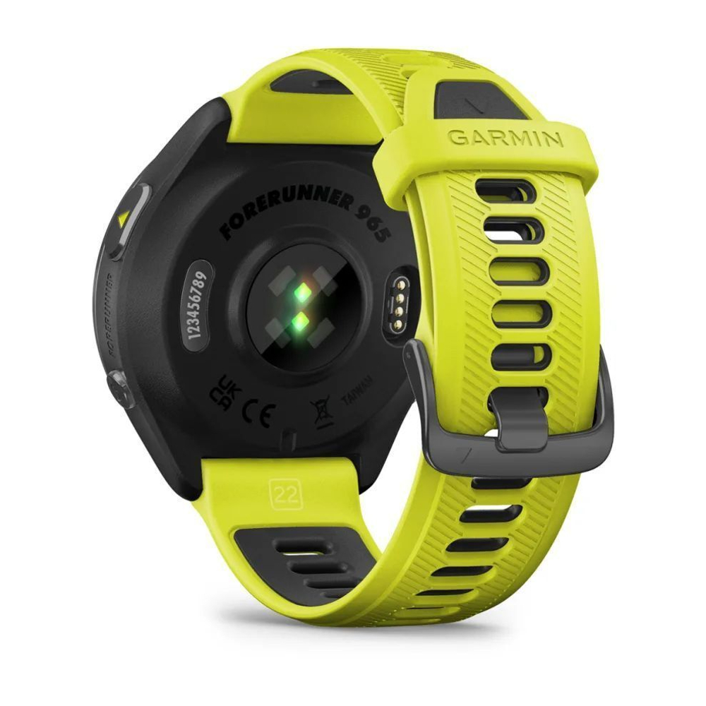 Часы Garmin FORERUNNER 965 титановый безель, с желто-черным ремешком, 010-02809-12. Товар уцененный