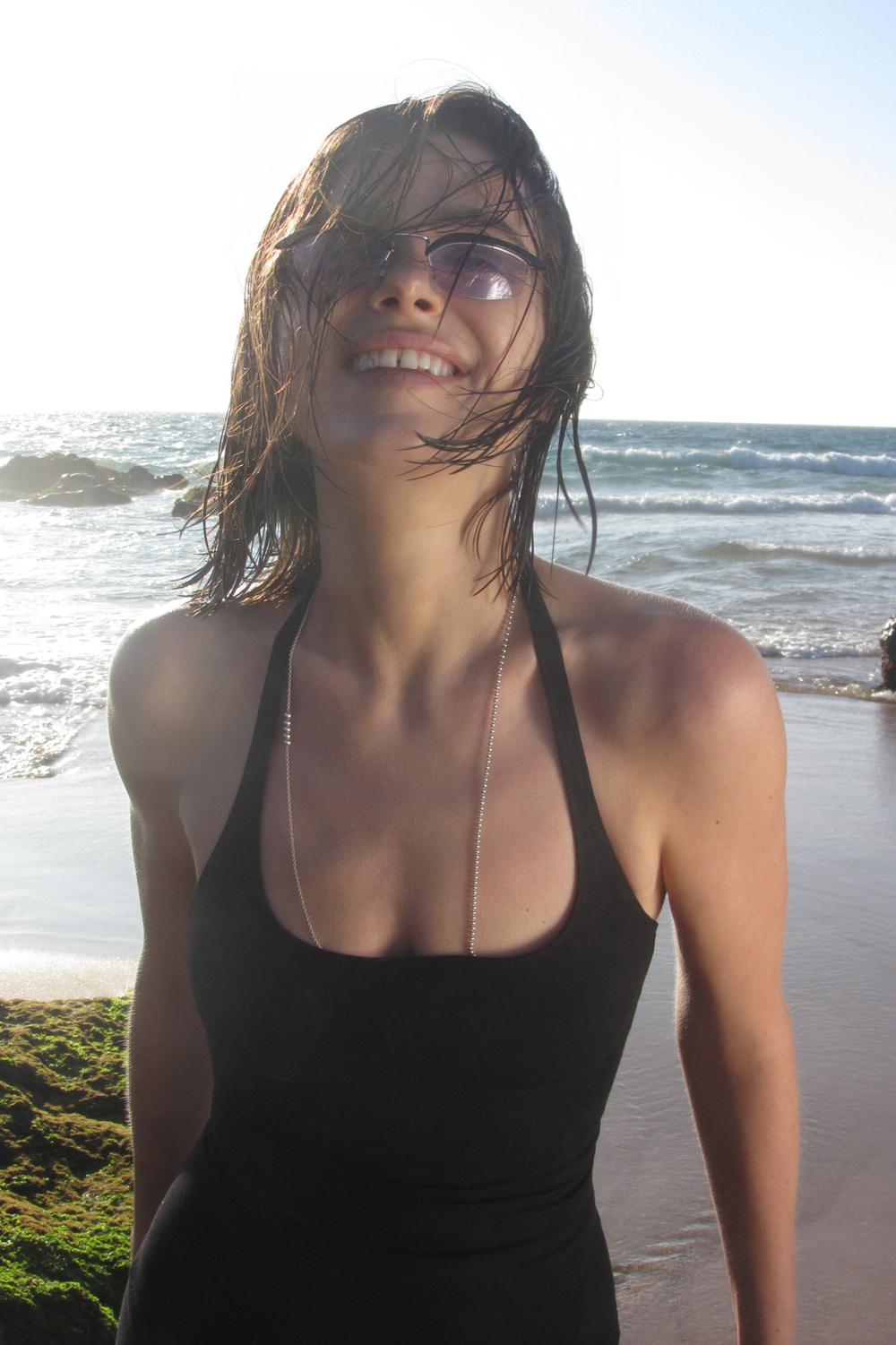 black halter overall