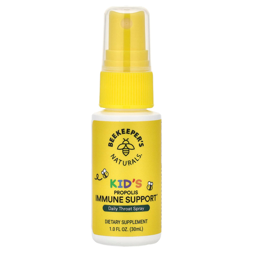 Beekeeper's Naturals, детский прополис для поддержки иммунитета, ежедневный спрей для горла, 30 мл (1 жидк. унция)