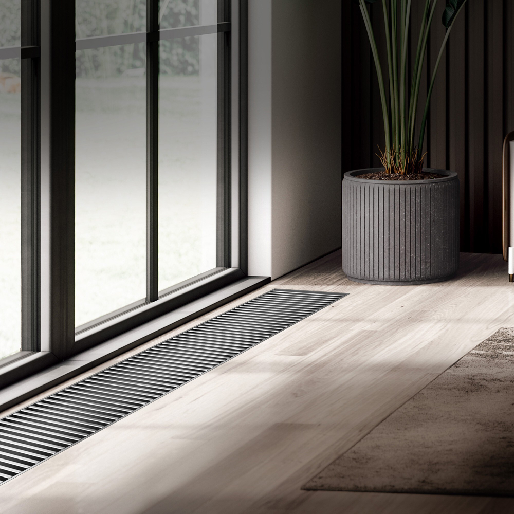 Конвектор внутрипольный Royal Thermo ATRIUM TURBO-110/400/1400-DG-U-NA