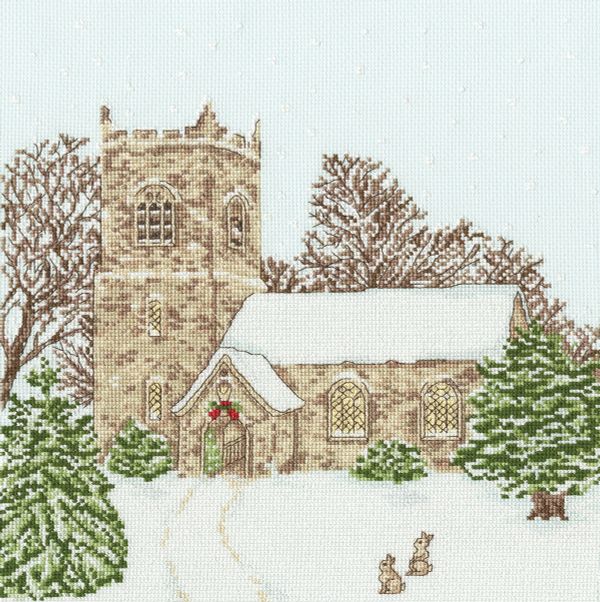 Набор для вышивания нитками Bothy Threads, Country Church, 26х26 см