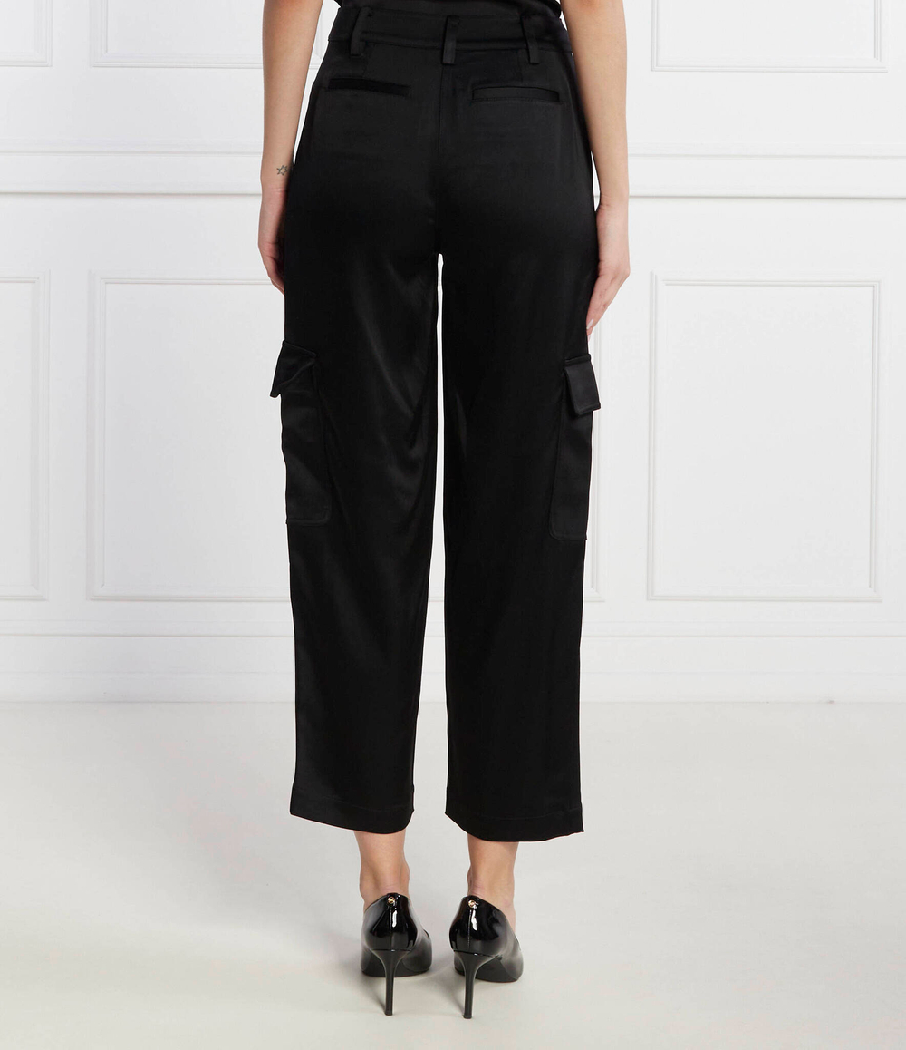 Брюки SATIN CARGO PANT Michael Kors - черный(MH330K3AKF)