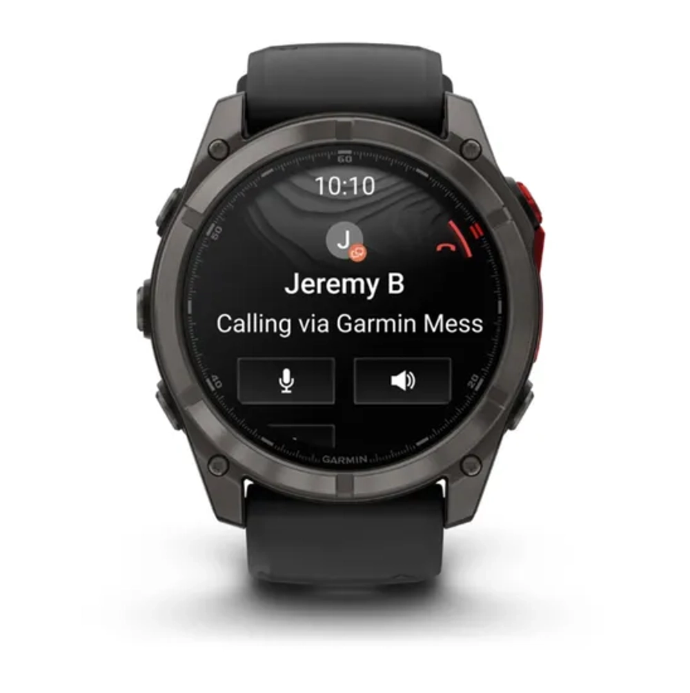 Garmin Fenix 8 PRO 51мм MicroLED Sapphire Carbon Gray DLC Titanium with Black/Pebble Gray Silicone Band