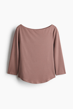 Топ из джерси с вырезом-лодочкой - H&M