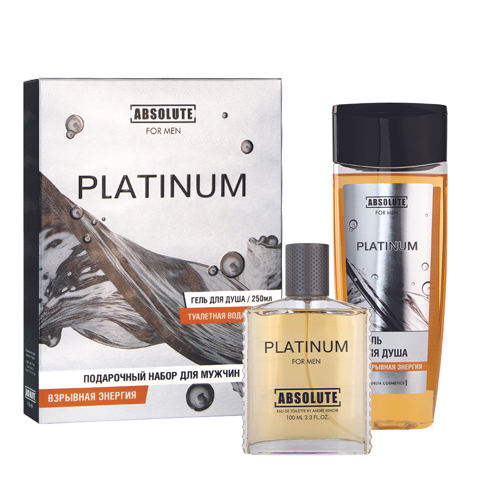 Подарочный набор Absolute Platinum (гель для душа 250ml + туалетная вода 100ml) для мужчин