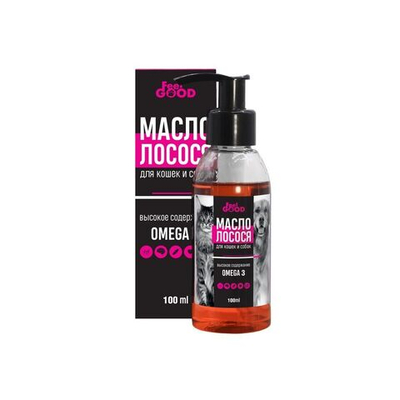 Кормовая добавка FeelGood "Масло лосося Омега-3" для кошек и собак