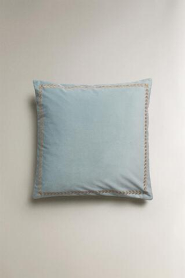ZARA HOME ЧЕХОЛ ДЛЯ ДЕКОРАТИВНОЙ ПОДУШКИ С КОНТРАСТНОЙ КАЙМОЙ, СИНИЙ