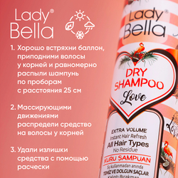 Шампунь сухой для волос Lady Bella Love 200 мл