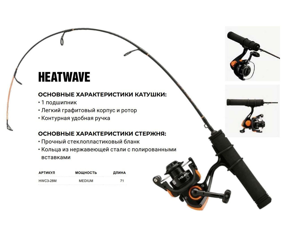 Набор для рыбалки Heatwave Ice Combo 28" M