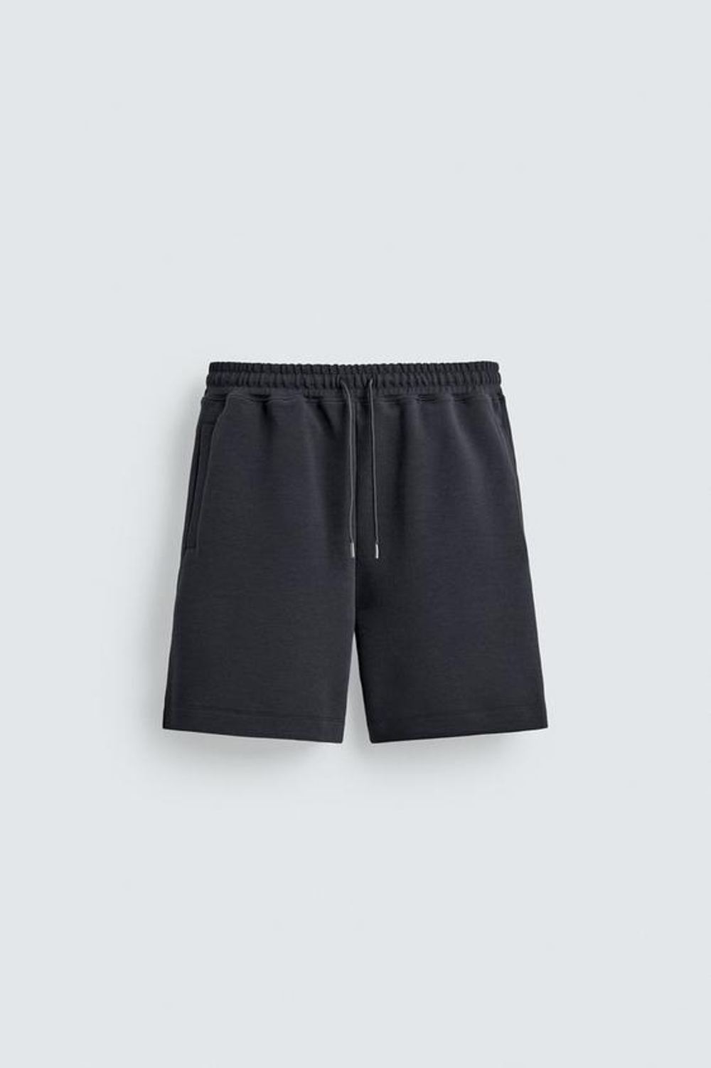 ZARA ШОРТЫ-ДЖОГГЕРЫ RELAXED FIT INTERLOCK, ГЛУБОКИЙ СИНИЙ