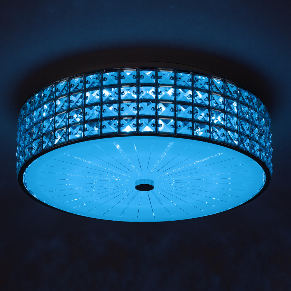 Citilux Портал CL32415G1 LED RGB Люстра хрустальная с пультом Хром