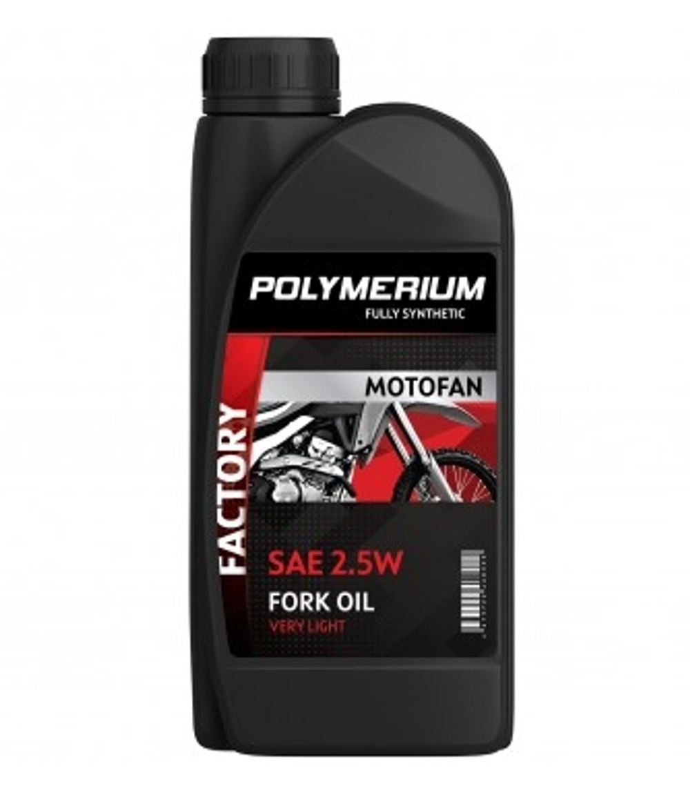 Масло вилочное 2.5W POLYMERIUM MOTOFAN FORK OIL FACTORY VERY LIGHT 1л
