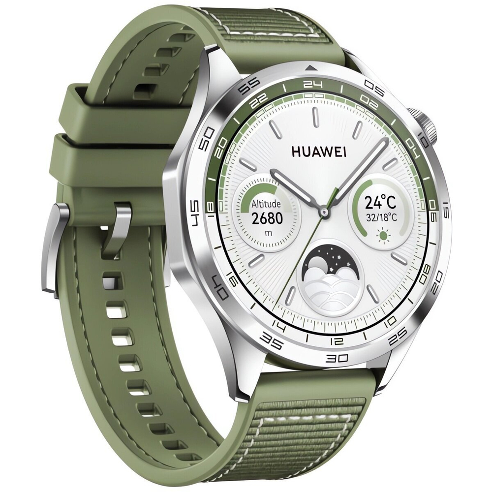 Умные часы Huawei Watch GT 4 46mm PNX-B19 Green Woven Strap (55020BGY)
