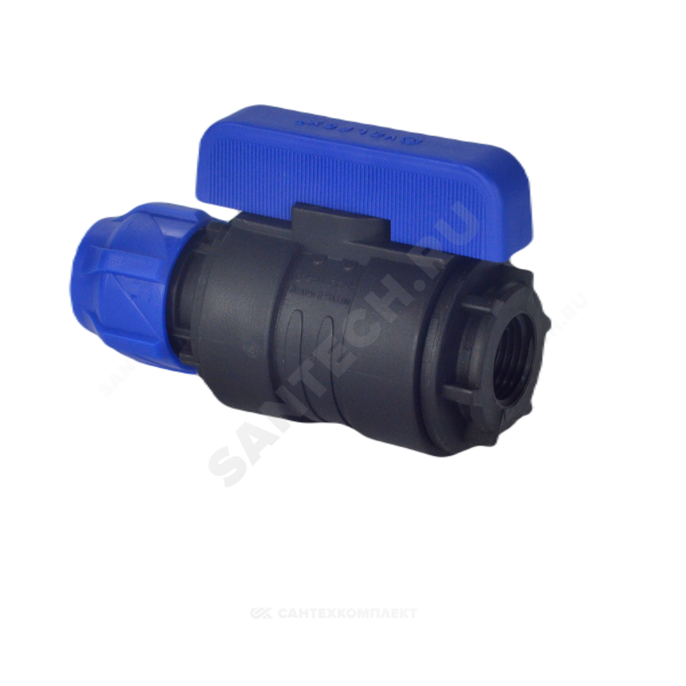 Кран шаровой компрессионный ПЭ Дн 32х3/4" ВР Ру16 VALFEX 1210012532034