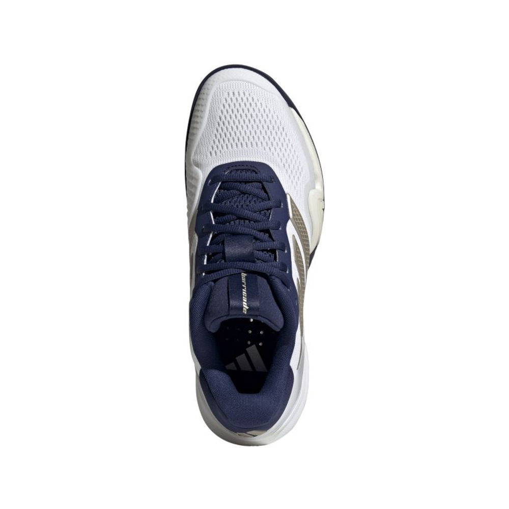 Мужские кроссовки теннисные Adidas Barricade 14 M Clay - cloud white/cyber metallic/dark blue