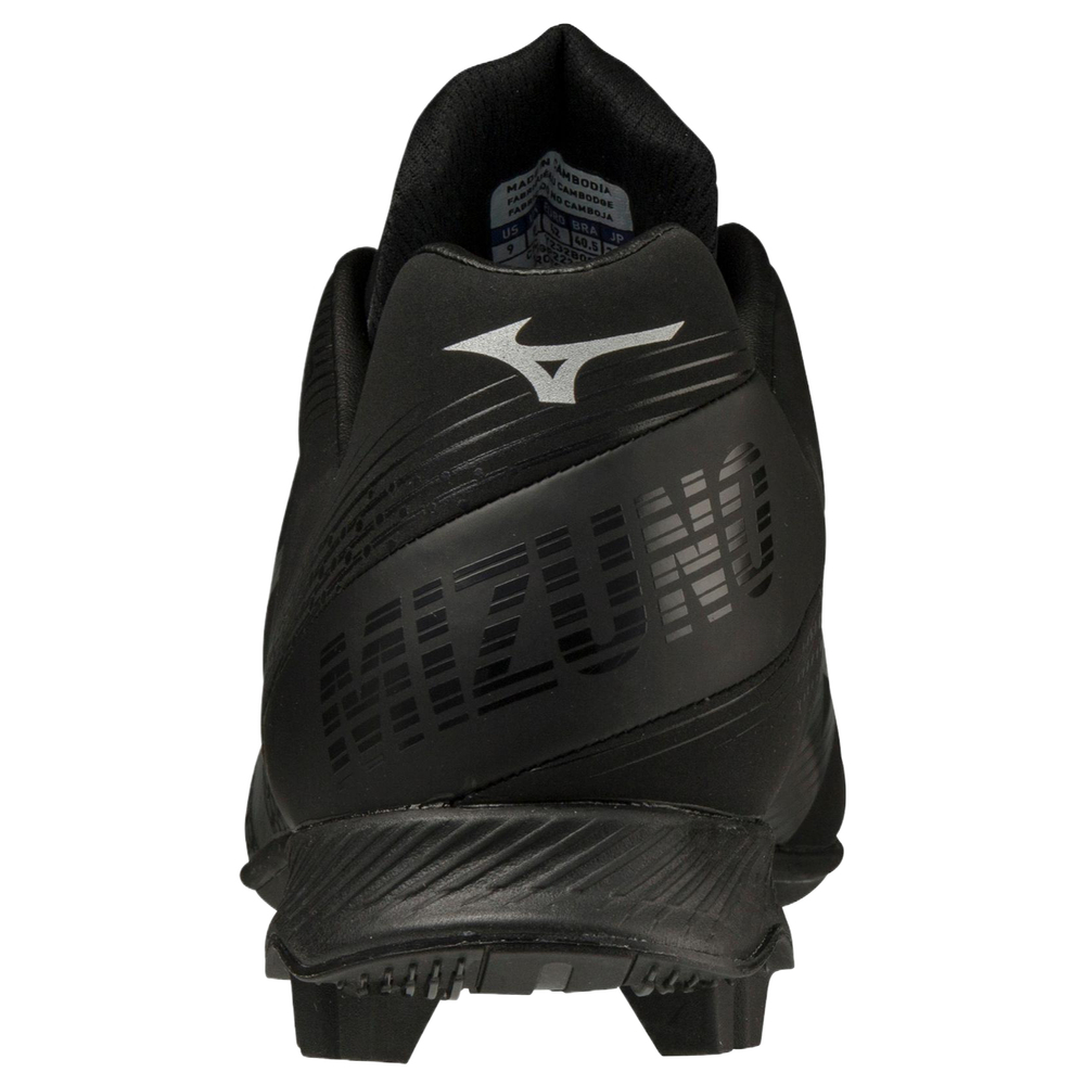 Mizuno Wave Lightrevo Low Top Upper Height Baseball Shoes Men"s Black