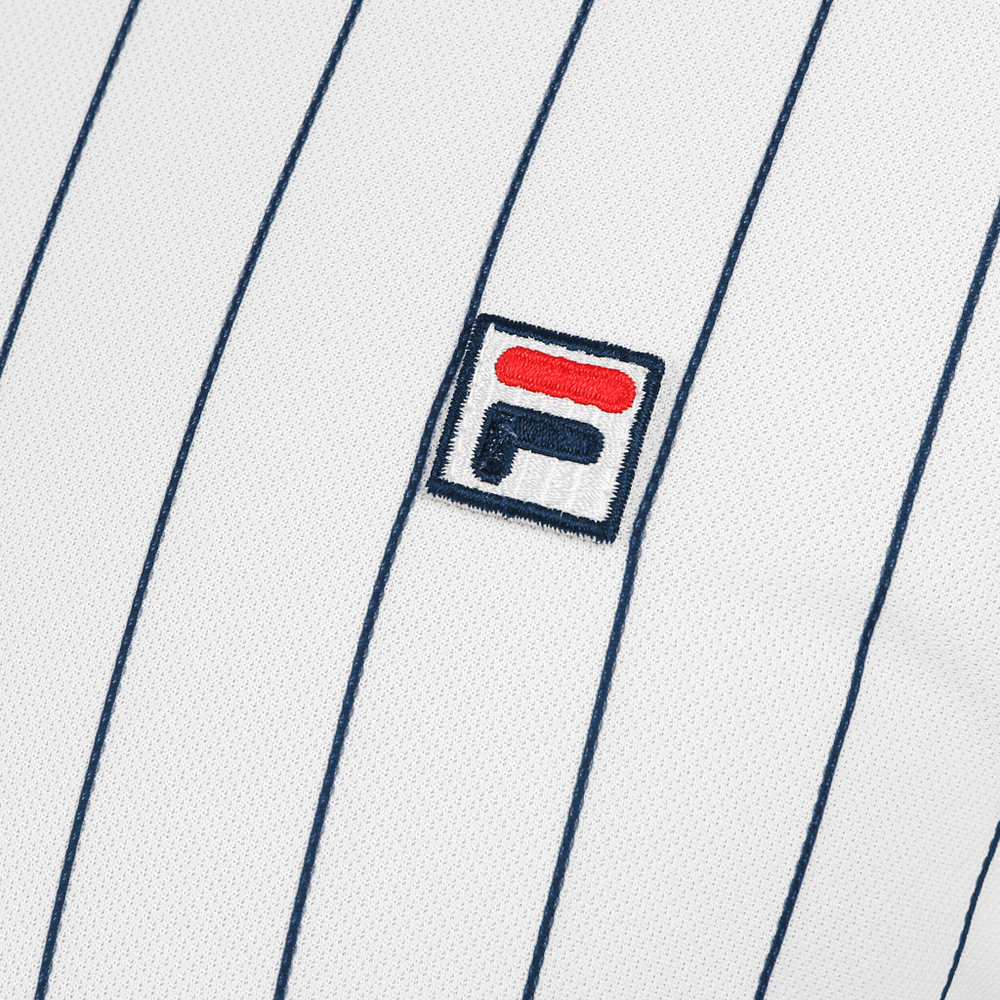 Мужское теннисное поло Fila Stripes Polo Men - White, Dark Blue
