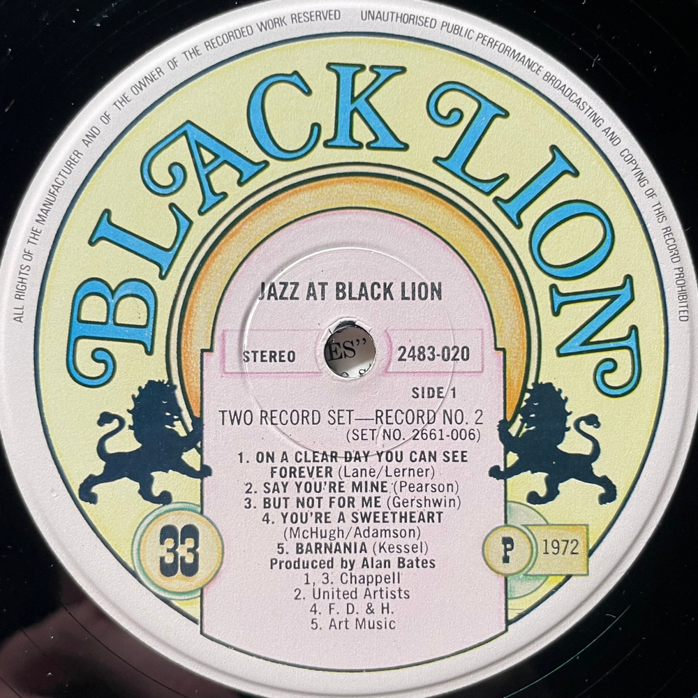 Сборник Jazz At Black Lion 2LP (Англия 1972г.)