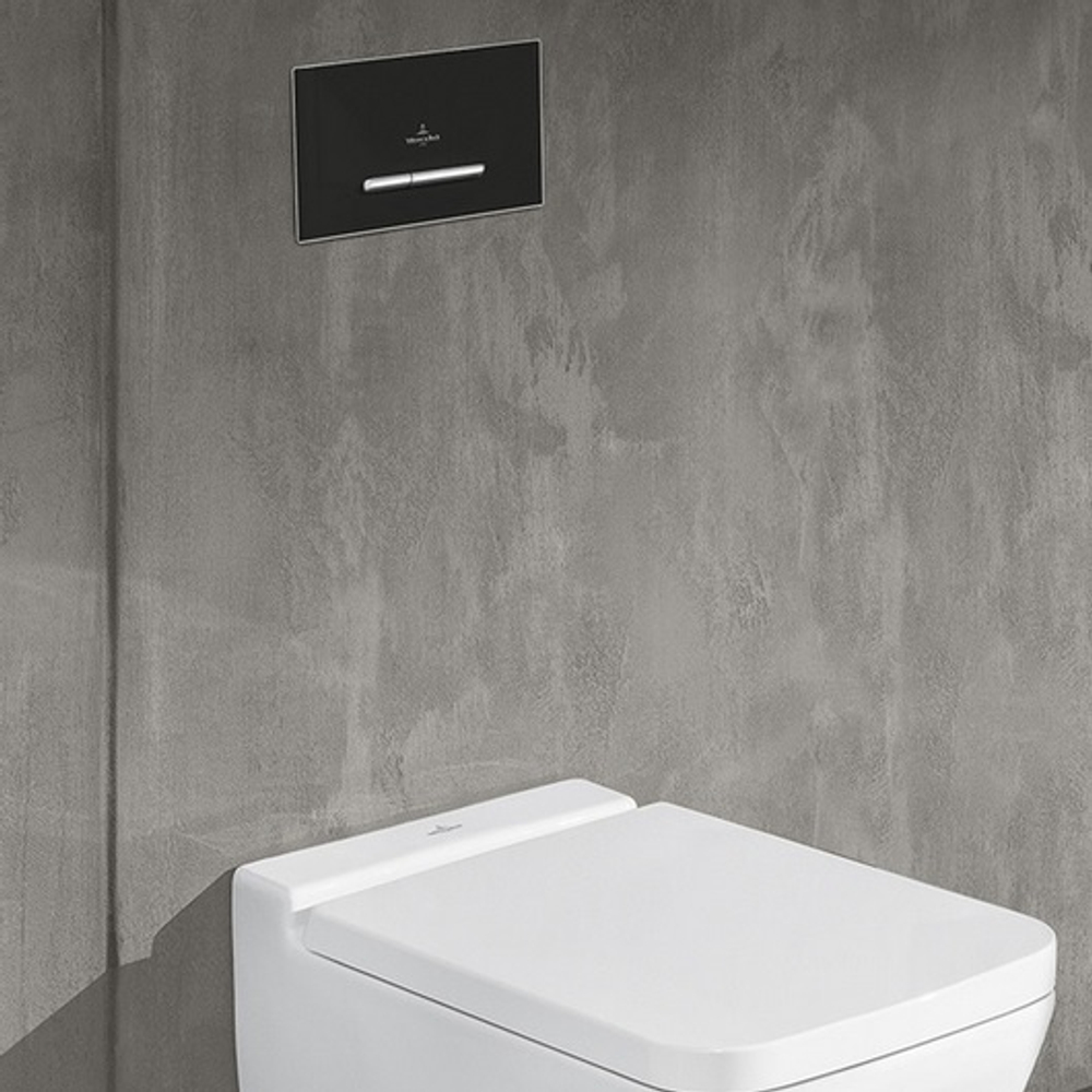 9225 61 00 Инсталляция для унитаза ViConnect + клаваша смыва 99221 69 AN черн мат Villeroy  Boch