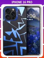 Дизайнерский чехол из пластика для IPHONE 16 PRO с усиленной защитой камеры и глянцем