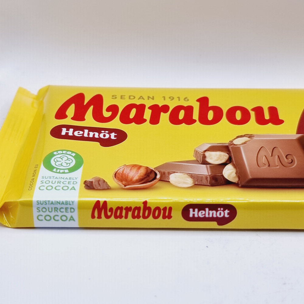 Шоколад Marabou молочный с цельным жареным фундуком 200 г (Швеция)