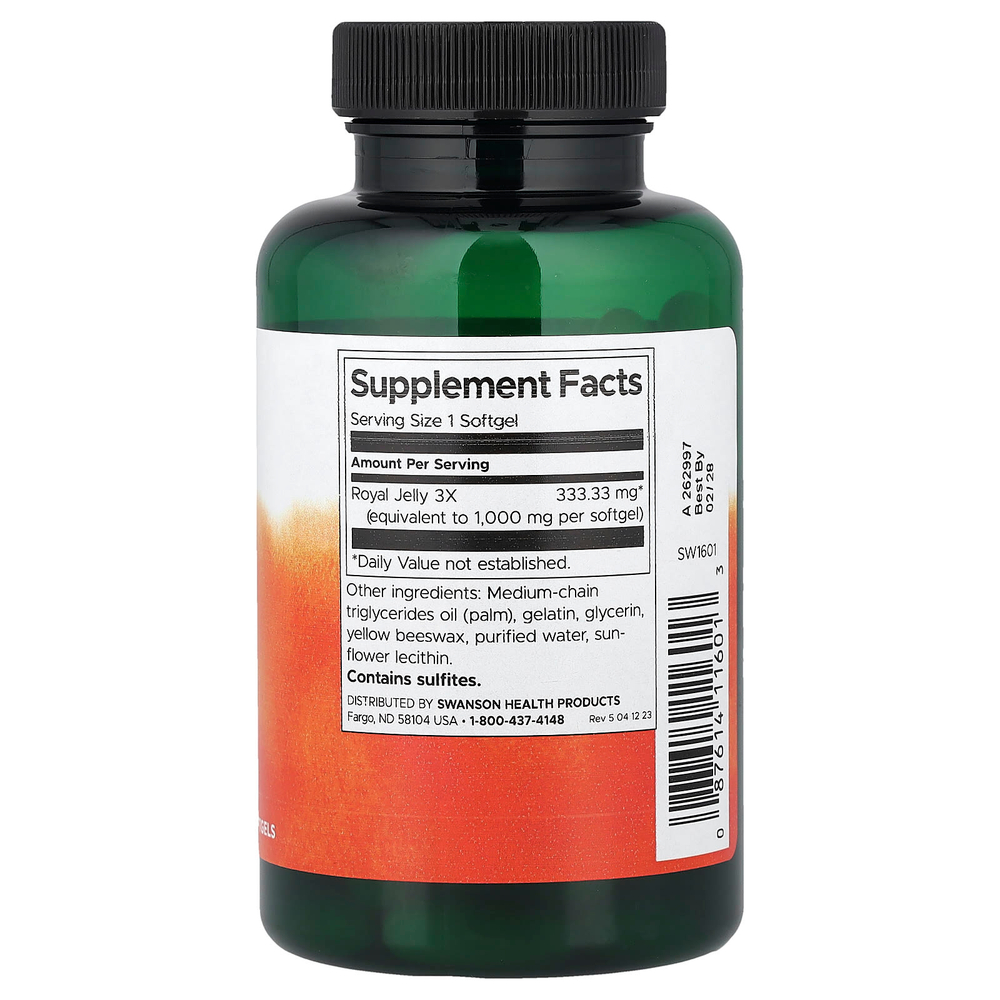 Swanson Vitamins, маточное молочко, 100 капсул (333,33 мг в 1 капсуле)
