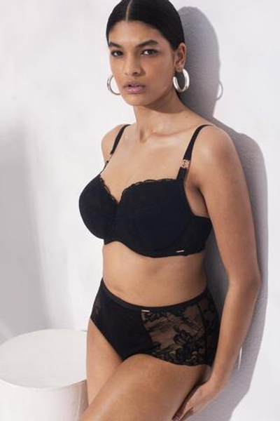 Черный бюстгальтер Sublime с чашками +size на тонком поролоне (Размер: 80J) (Цвет: черный)