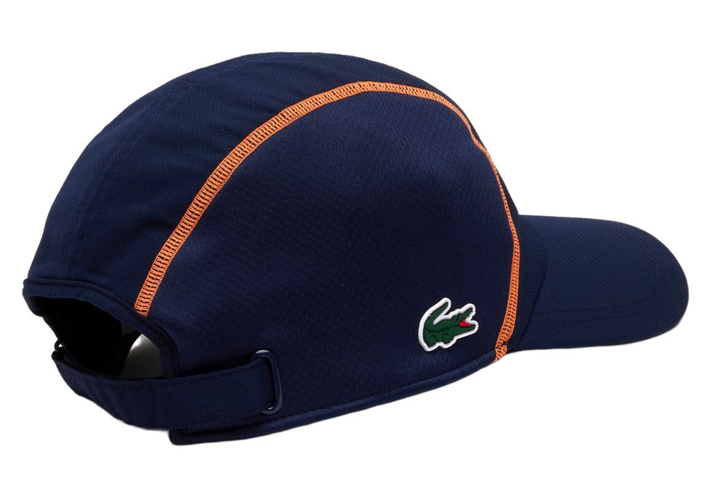 Теннисная кепка Lacoste Tennis Mesh Panel Cap - navy blue/orange