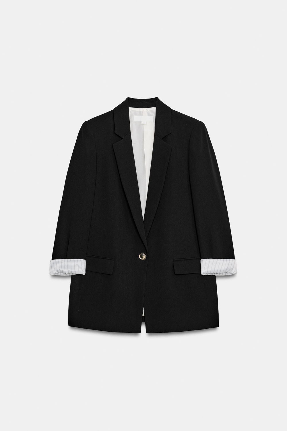 БЛЕЙЗЕР С ПОДПЛЕЧНИКАМИ И ПРИНТОМ НА МАНЖЕТАХ — ZARA