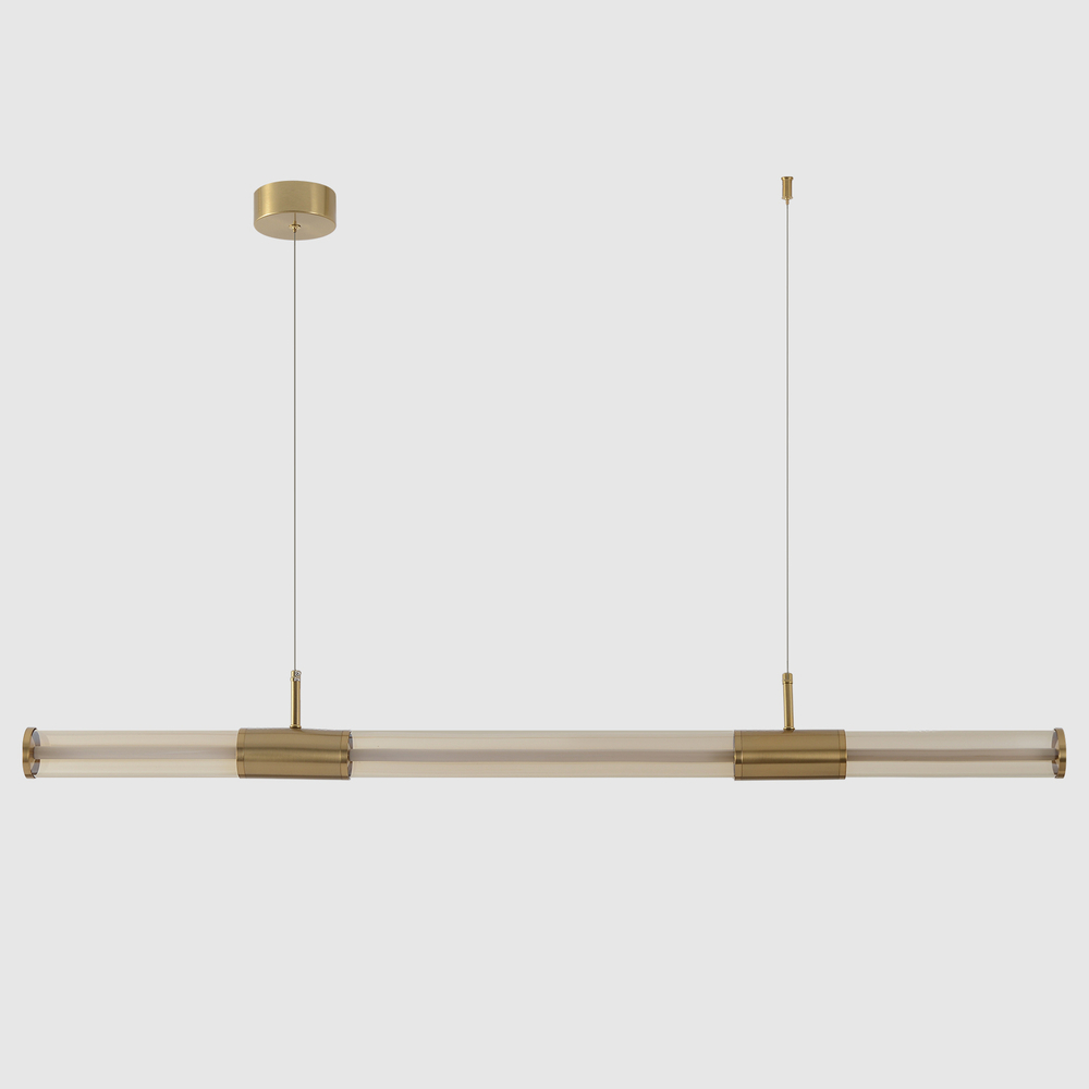 Подвесной светодиодный светильник Crystal Lux LINEUP SP24W LED BRASS