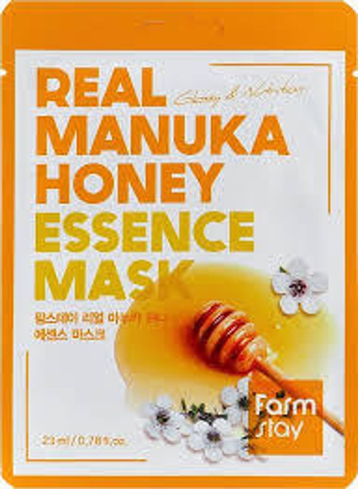 Тканевая маска с экстрактом мёда манука FarmStay Real Manuka Honey Essence Mask 1шт