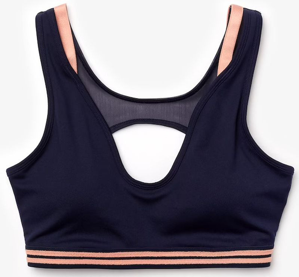 ТОП теннисный Lacoste Contrast Accents And Cut-Outs Sports Bra - небесный