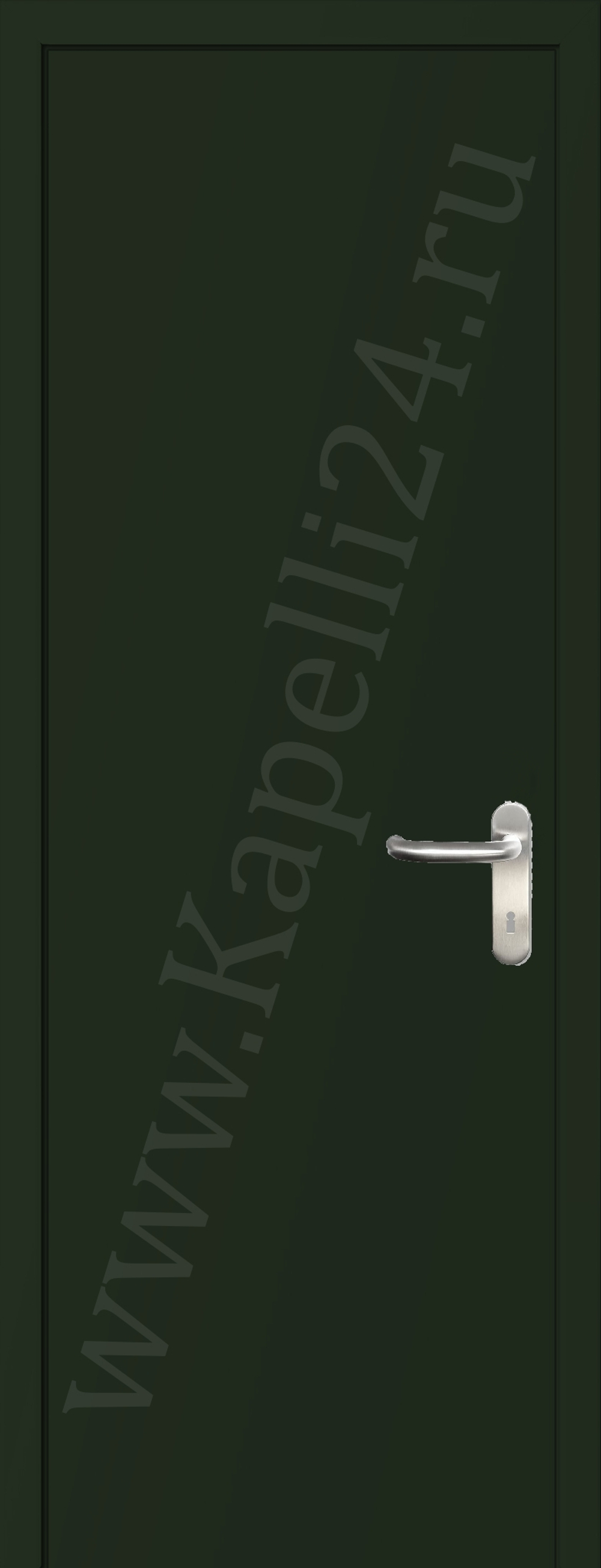 Дверь влагостойкая пластиковая KAPELLI multicolor ДГ RAL 6007 Бутылочно-зеленый + коробка