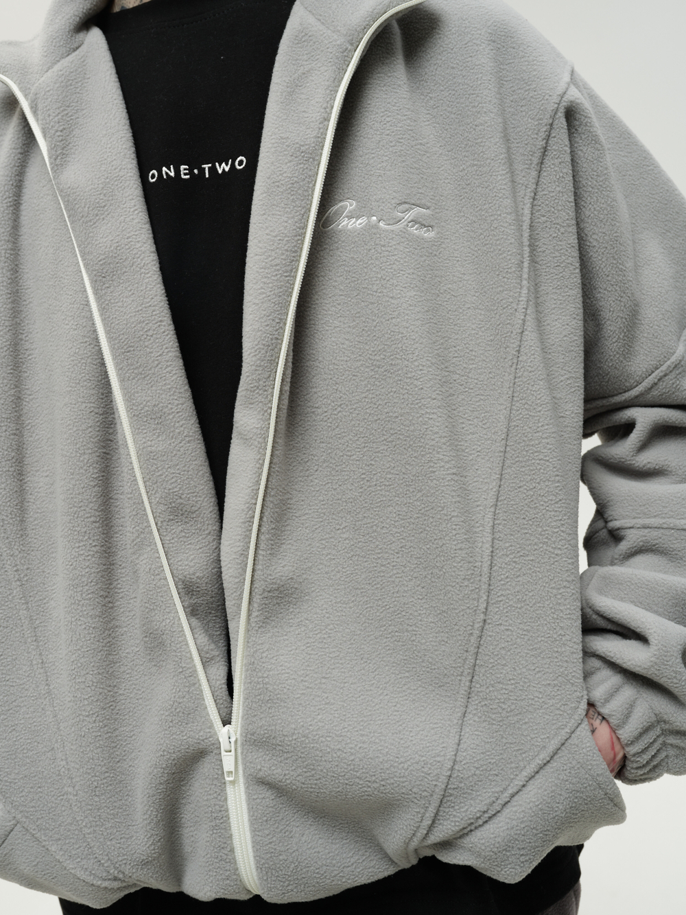Zip-Up Sweatshirt Grey