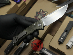 Нож Chaves Knives / Pro-Tech Redencion 229 Auto FDE Battleworn TANTO GREEN - рук алюм, гравировка, шайбы