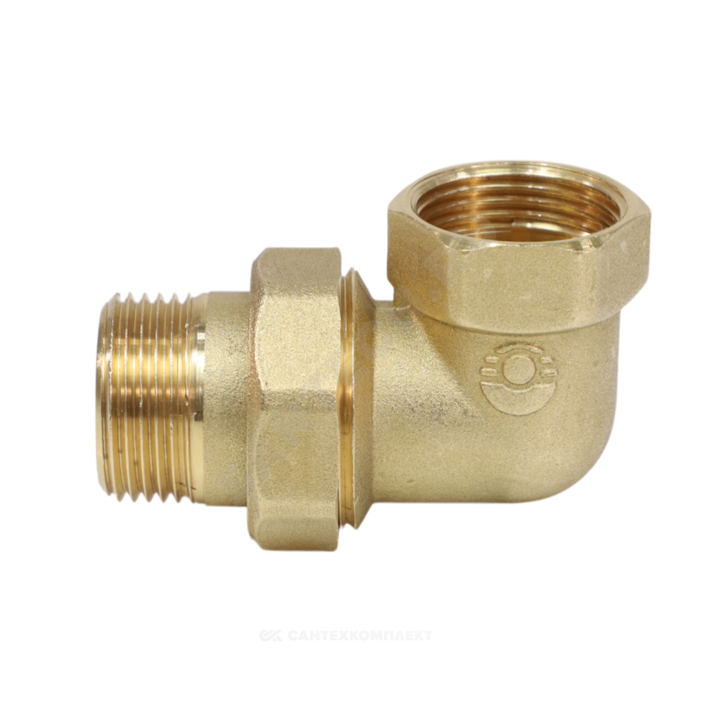 Соединитель латунь американка Ду 20 (3/4") угловой ВР/НР VALFEX VF.098.L.034