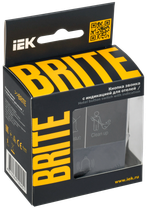 BRITE Кнопка звонка с индикацией для отелей 10А ВС10-1-9-БрМ маренго IEK