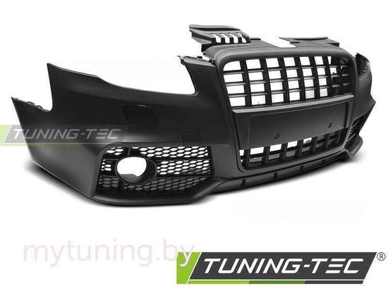 Передний бампер S-LINE BLACK для Audi A4 B7