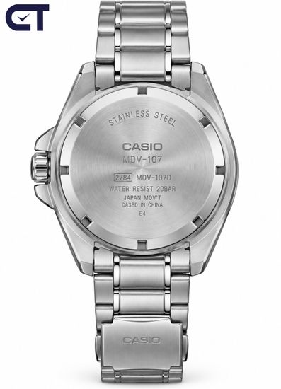 CASIO MDV-107D-3A CASIO Collection мужские наручные часы — дайверский характер, стальной браслет и водостойкость 200 м