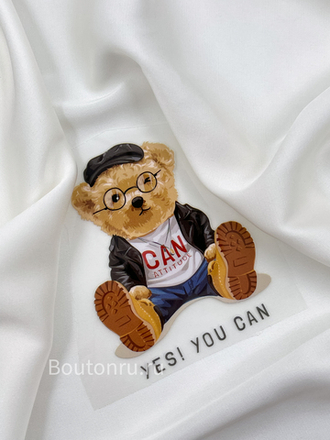 Термонаклейка мишка "Yes! You can"