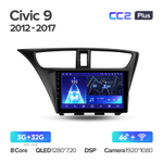 Teyes CC2 Plus 9" для Honda Civic 9 2012-2017