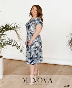 Платье 436-голубой Minova